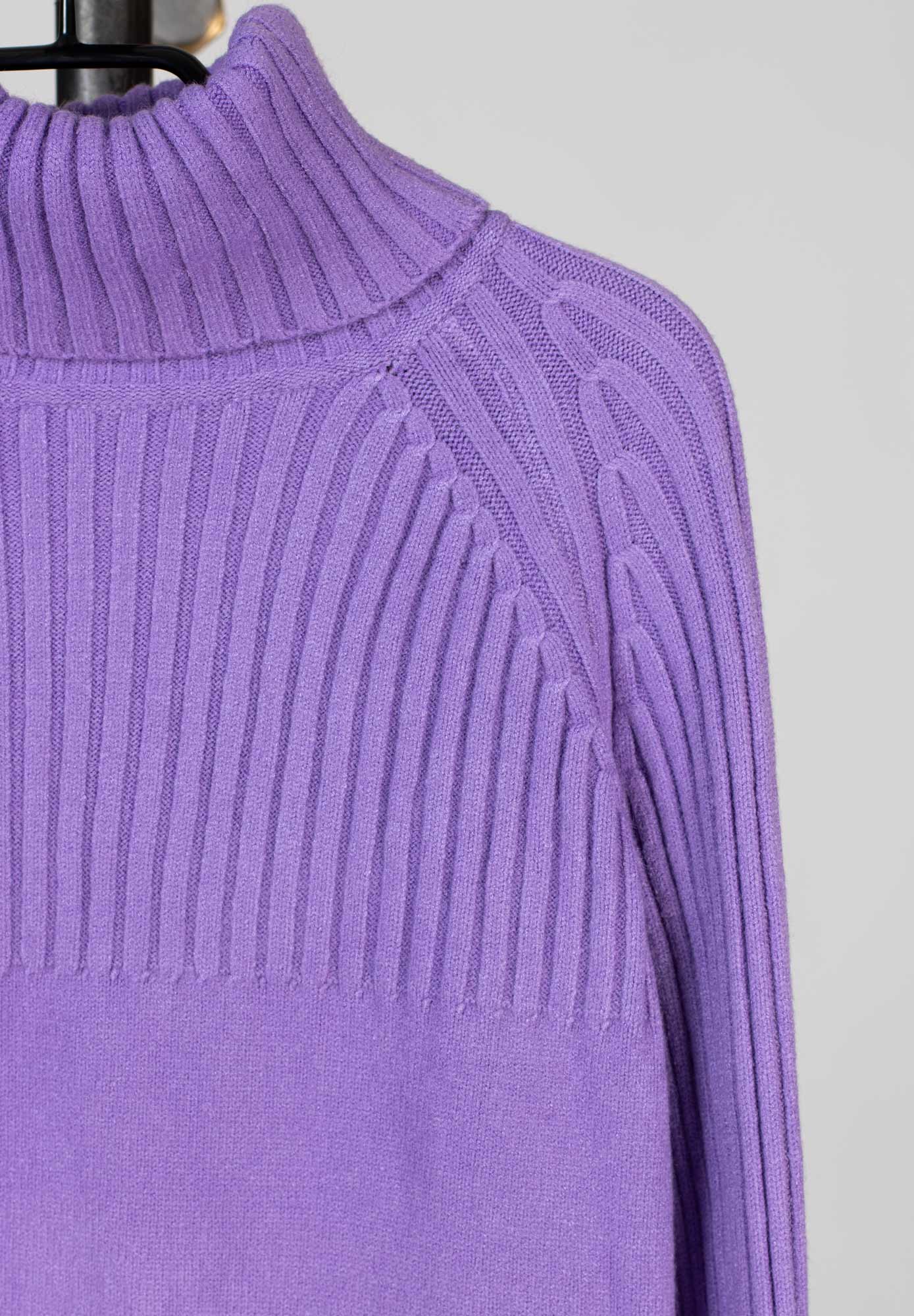 Stickad polotröja - Lilac