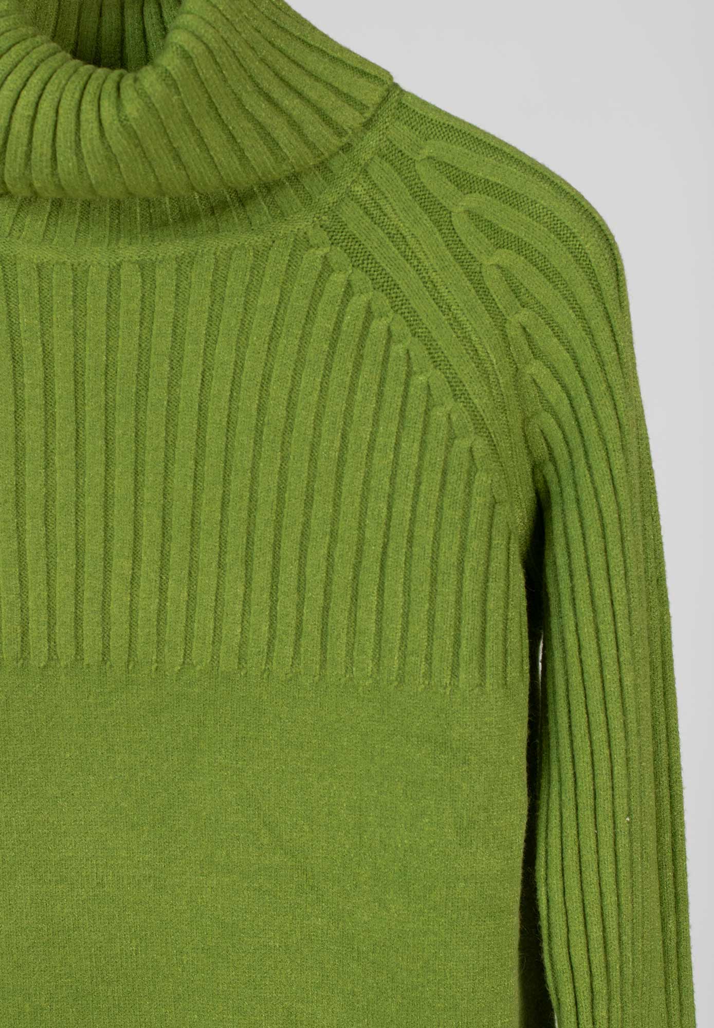Stickad polotröja - Apple Green